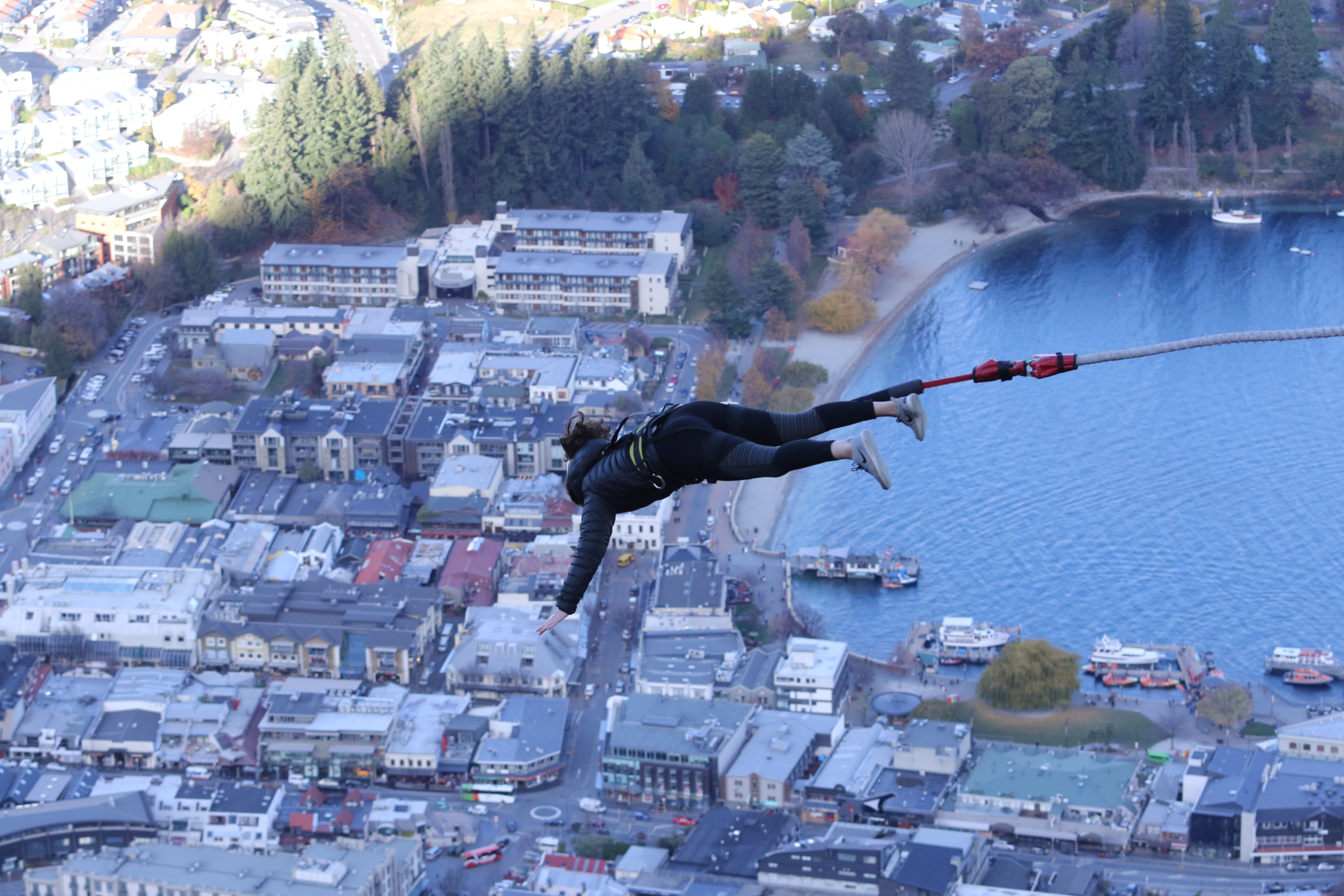 Cassidy Maher bungee jumping in New Zealand