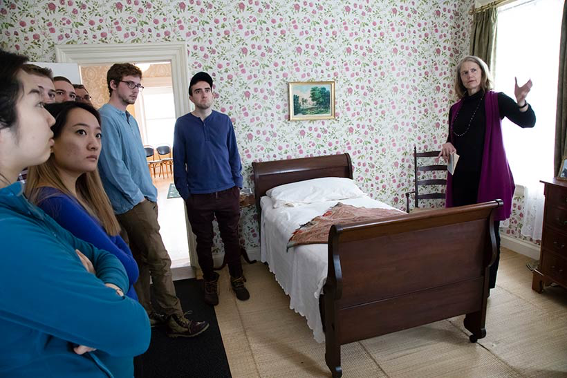 Students in STAT231 touring Emily Dickinson’s Bedroom